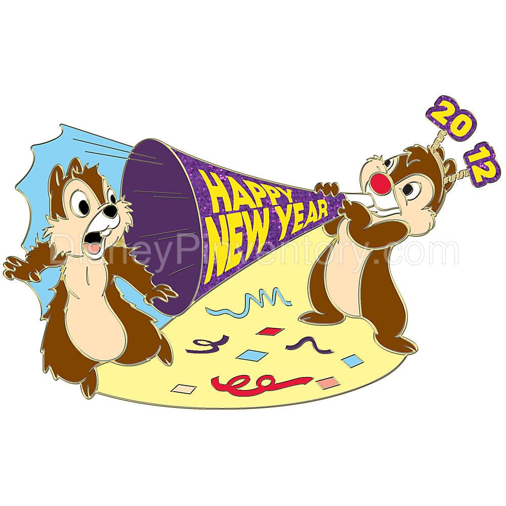 New Year's Eve Chip 'n Dale Pin - Pin 10059