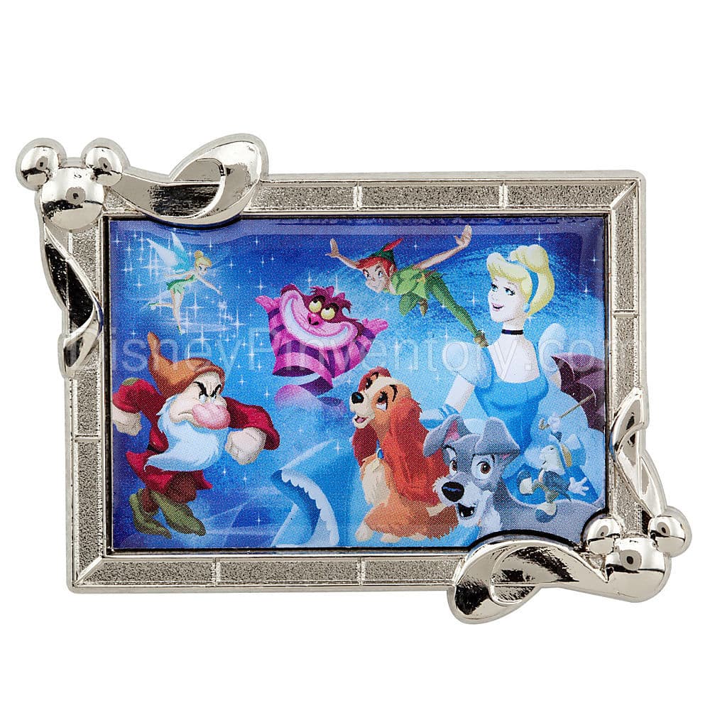 Disney Store 25th Anniversary Character Collector's Pin Set -- 4-Pc. Fairytale Characters Only - Pin 10204