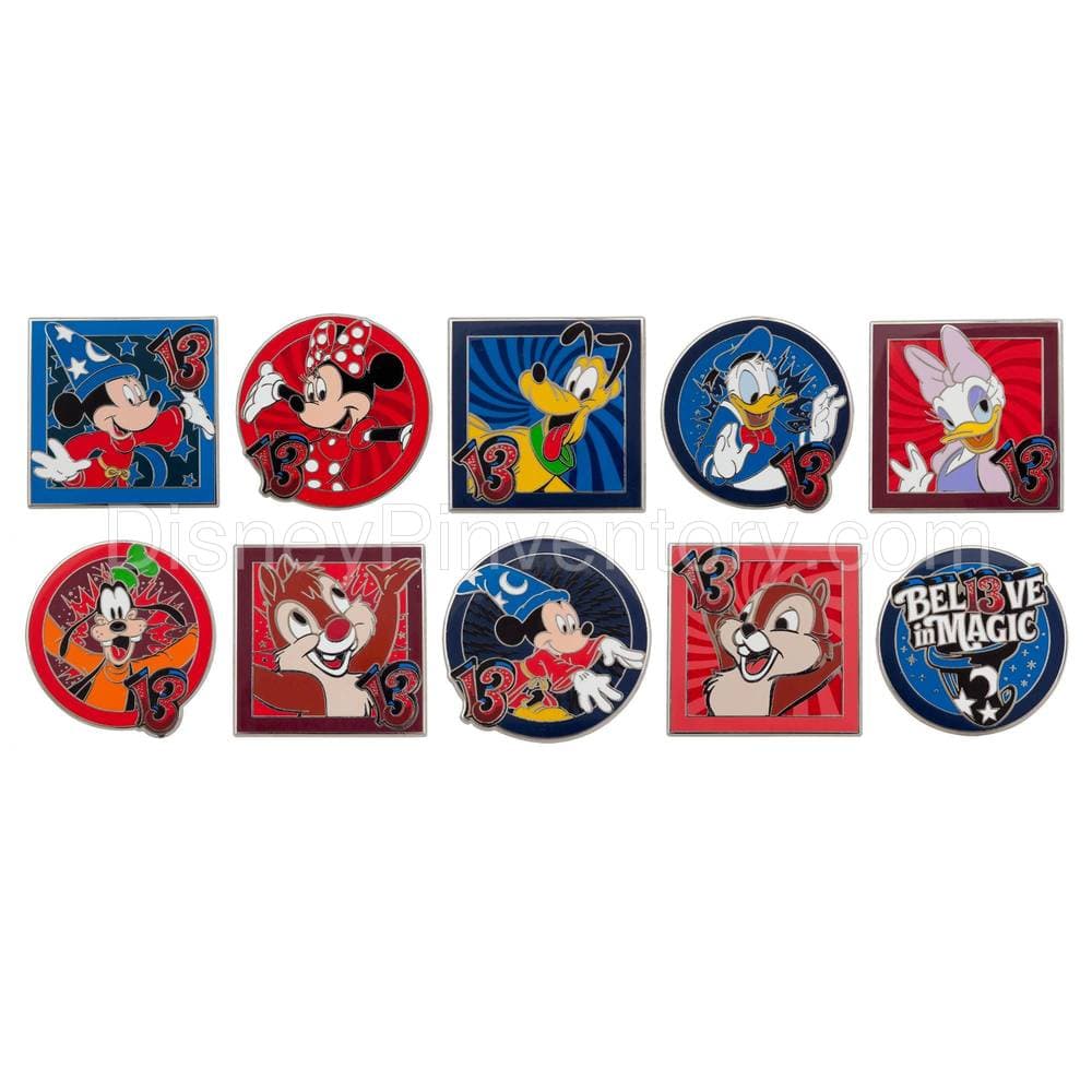 Sorcerer Mickey Mouse and Friends Mystery Pin Set - 2013 - 2-Pc. - Pin 10593