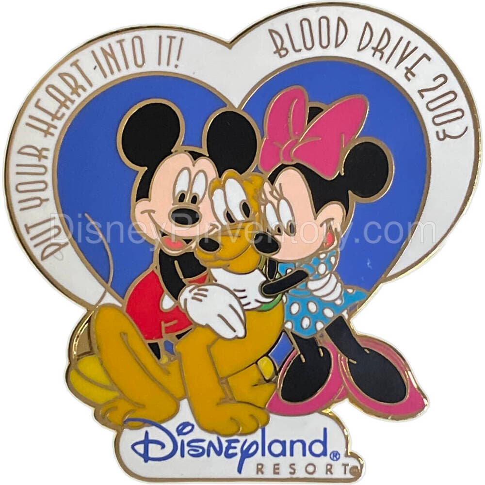 Disneyland Resort Spring  2003 Cast Member Blood Drive - Pin 1098