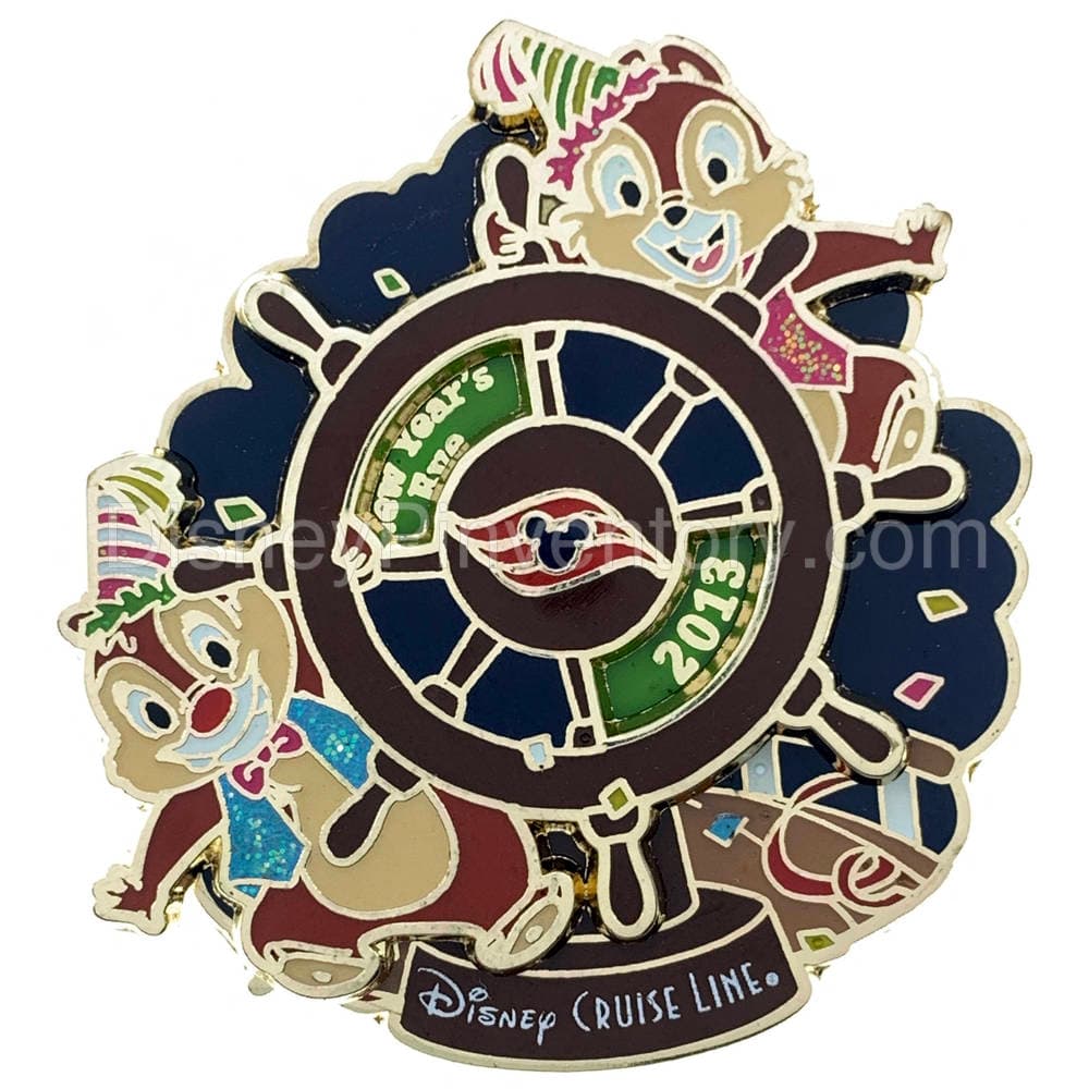 2014 New Years Chip & Dale - Disney Cruise Line - Pin 11057