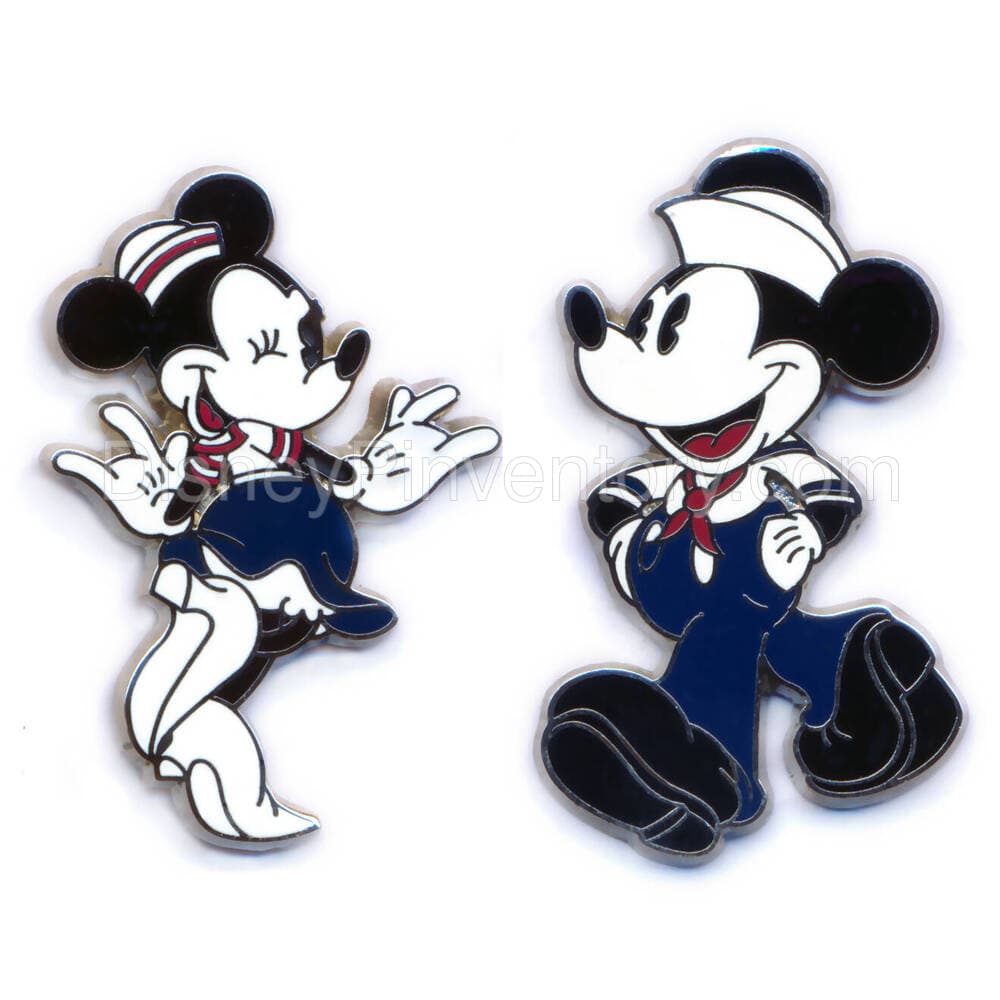 Disney Cruise Line - Sailor Mickey & Minnie Pin Set - Pin 11304