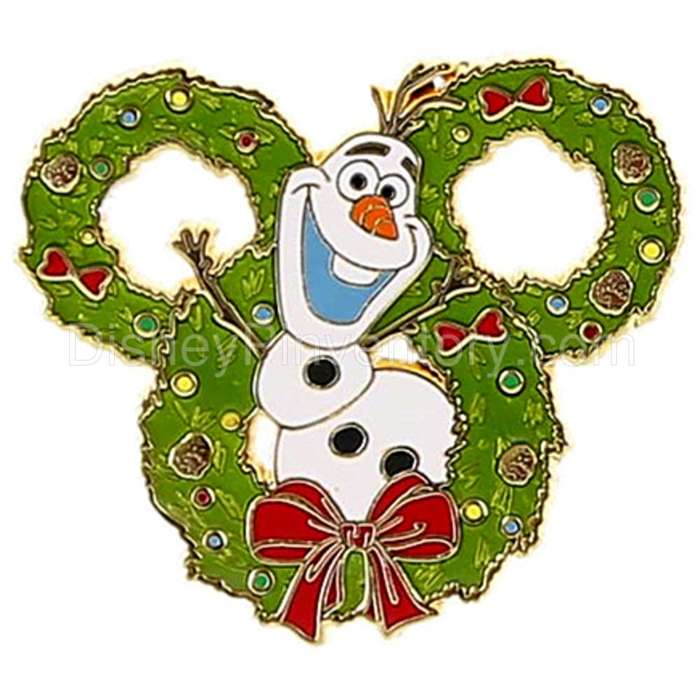 Happy Holidays 2014 Mystery Set - Olaf Wreath Pin - Pin 11511