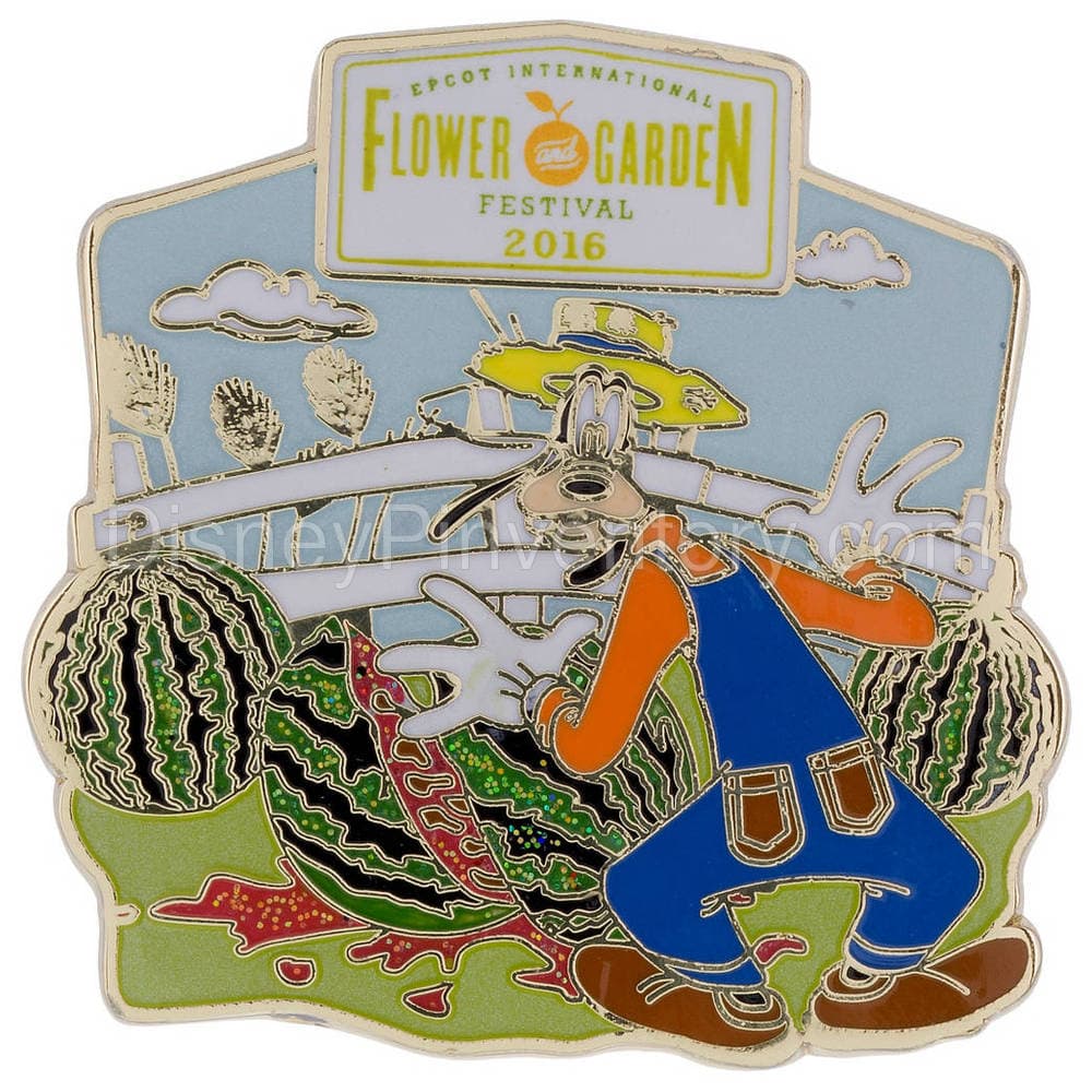 Epcot International Flower & Garden Festival 2016 - Four Pin Set - Goofy Pin - Pin 12219