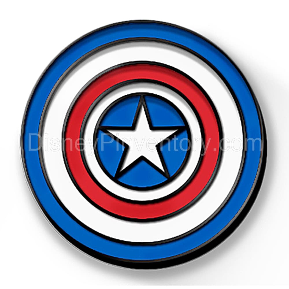 D23-Exclusive Marvel's Captain America Pin Set - Golden Age Shield Pin - Pin 12918