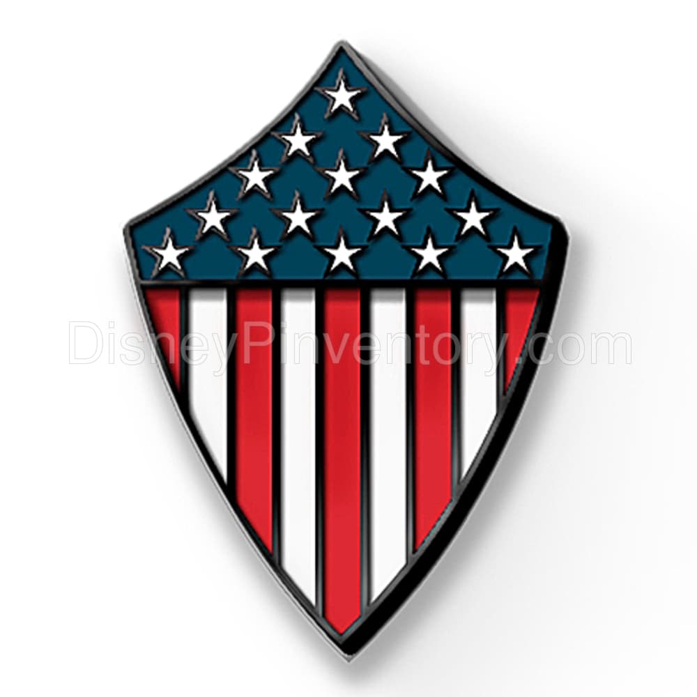 D23-Exclusive Marvel's Captain America Pin Set - Ultimates WWII Shield Pin - Pin 12923