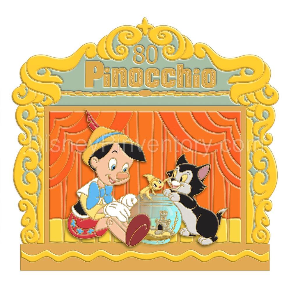 Pinocchio 80th Anniversary - Pinocchio & Figaro - Disney Employee Center - Pin 13702