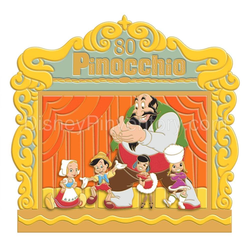Pinocchio 80th Anniversary - Pinocchio & Stromboli - Disney Employee Center - Pin 13703
