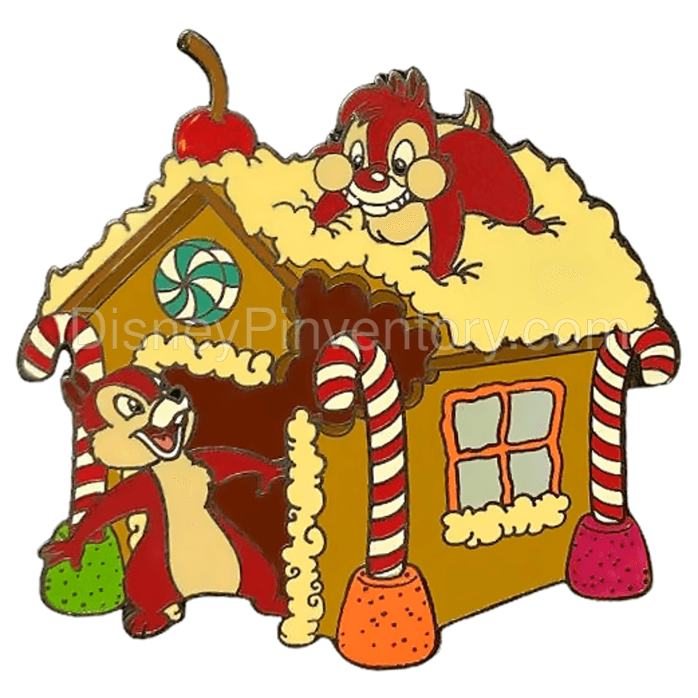 Disney Auctions - Chip & Dale Gingerbread House Pin - Pin 1402