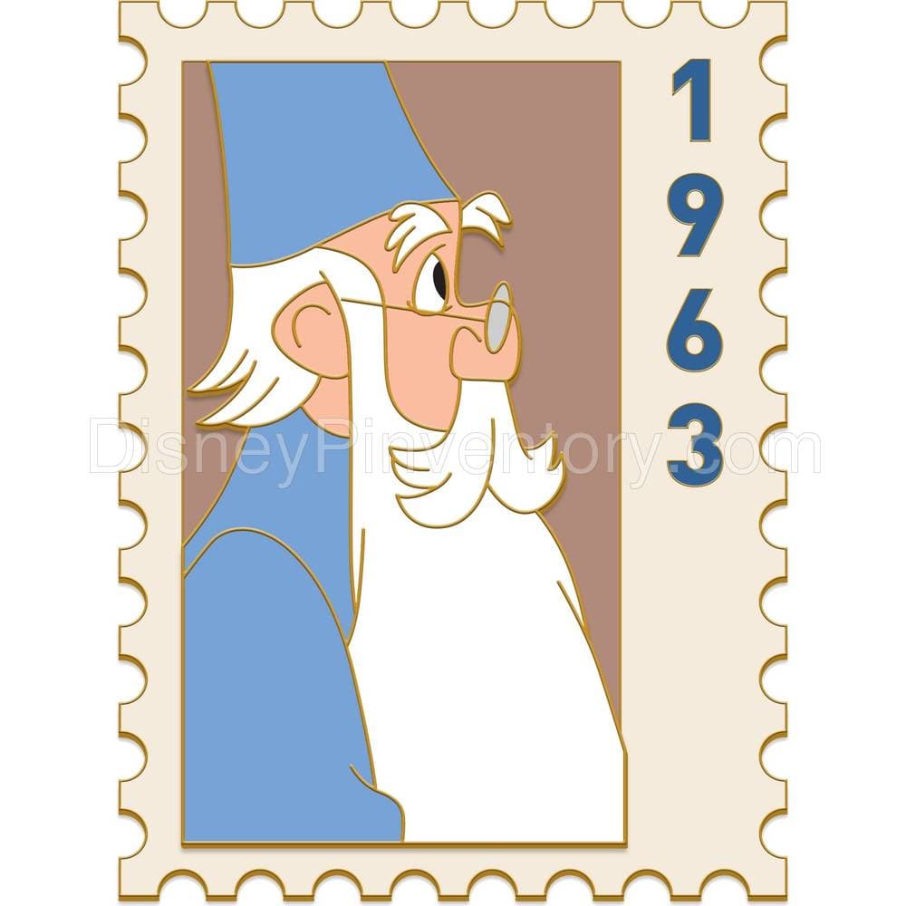 Merlin Postage Stamp Pin - The Sword in the Stone - Disney Employee Center - Cast Member Exclusive - Pin 14337