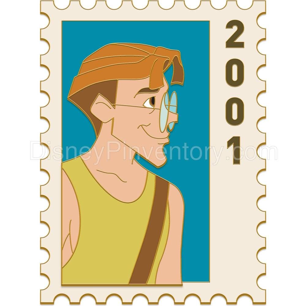 Milo Postage Stamp Pin - Atlantis: The Lost Empire - Disney Employee Center - Cast Member Exclusive - Pin 14342