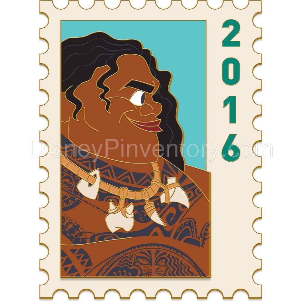 Maui Postage Stamp Pin - Moana - Disney Employee Center - Cast Member Exclusive - Pin 14344
