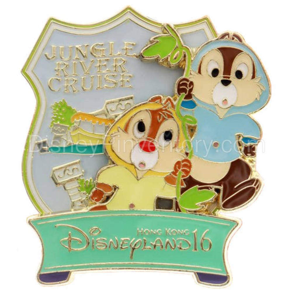 Hong Kong Disneyland 16th Anniversary - Jungle River Cruise - Chip & Dale - Pin 14879