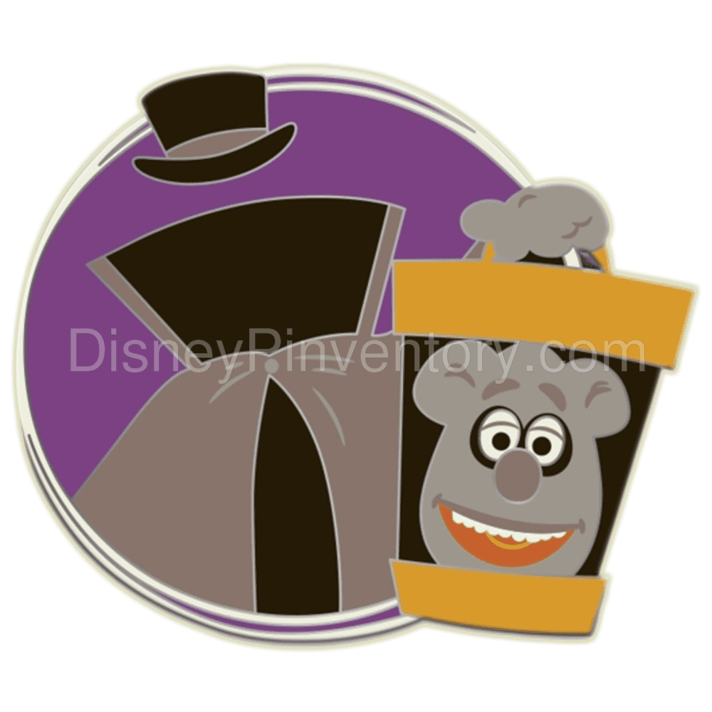 D23 Gold Member Muppets Haunted Mansion Pin Set - Fozzie Bear as Hatbox Ghost - Pin 15709