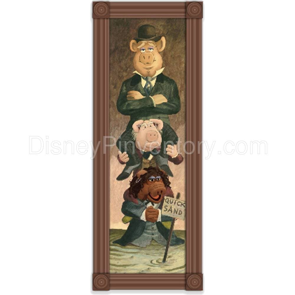 D23 Gold Member Muppet Pigs Stretching Room Portrait Pin - Muppets Haunted Mansion - Pin 15900