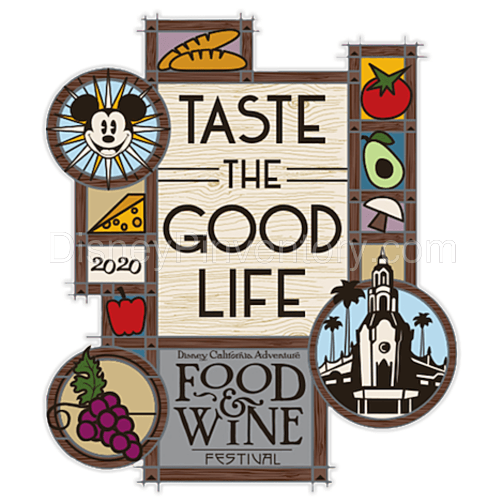 Disney California Adventure Food & Wine Festival 2020 - Food & Wine Logo - Pin 16416