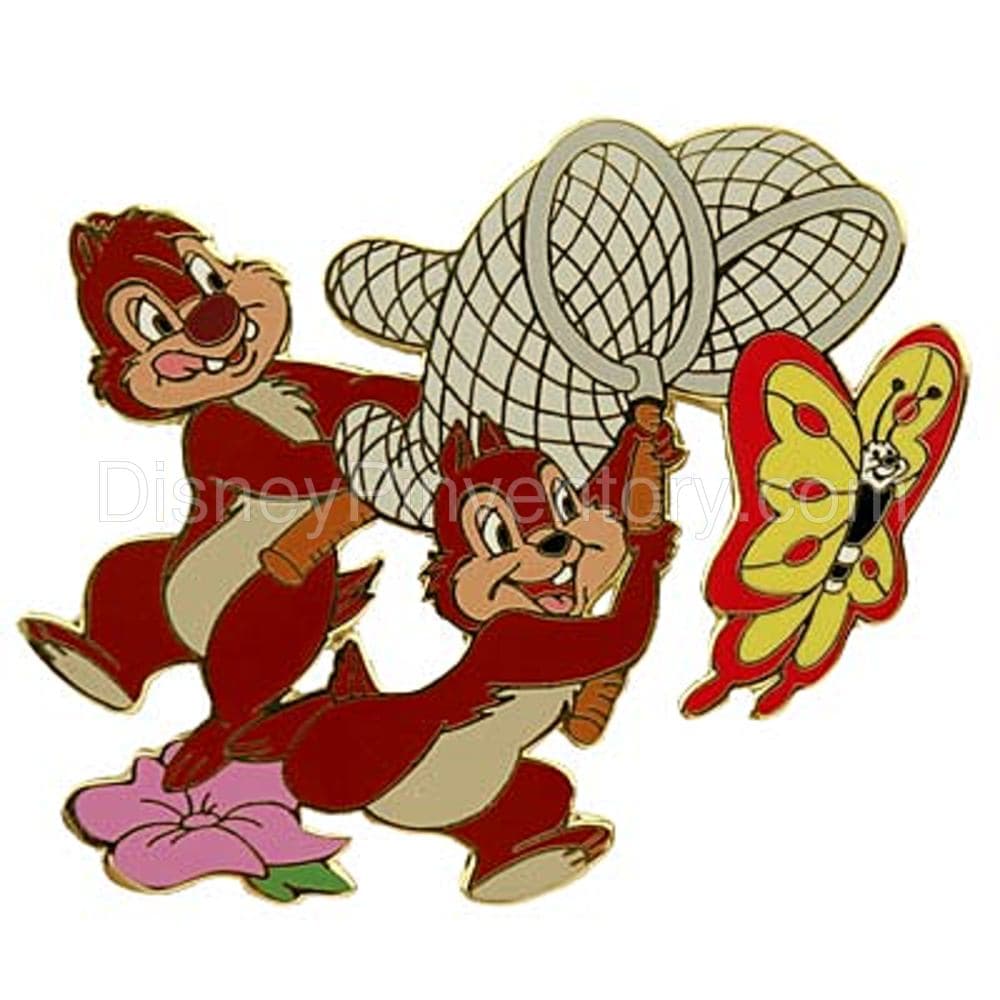 Disney Auctions P.I.N.S. - Chip & Dale with Butterfly - Pin 1762