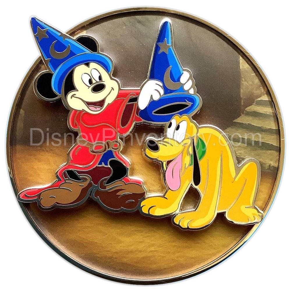 Mickey & Pluto Pin on Glass - Pin 18559