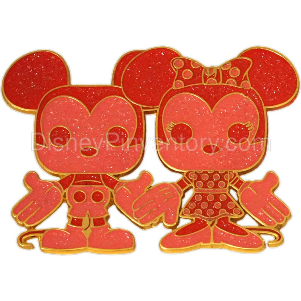 Pop Pin! Disney: Valentine's Day Glitter Mickey & Minnie - Mickey & Minnie Pin Only - SPO Exclusive - Pin 18705