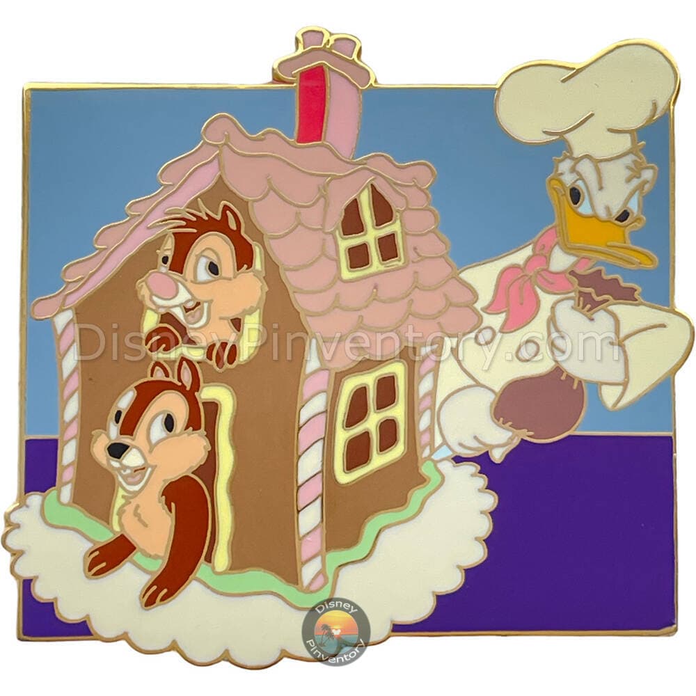 Disney Auctions - Gingerbread House - Donald Duck, Chip & Dale - Pin 1900