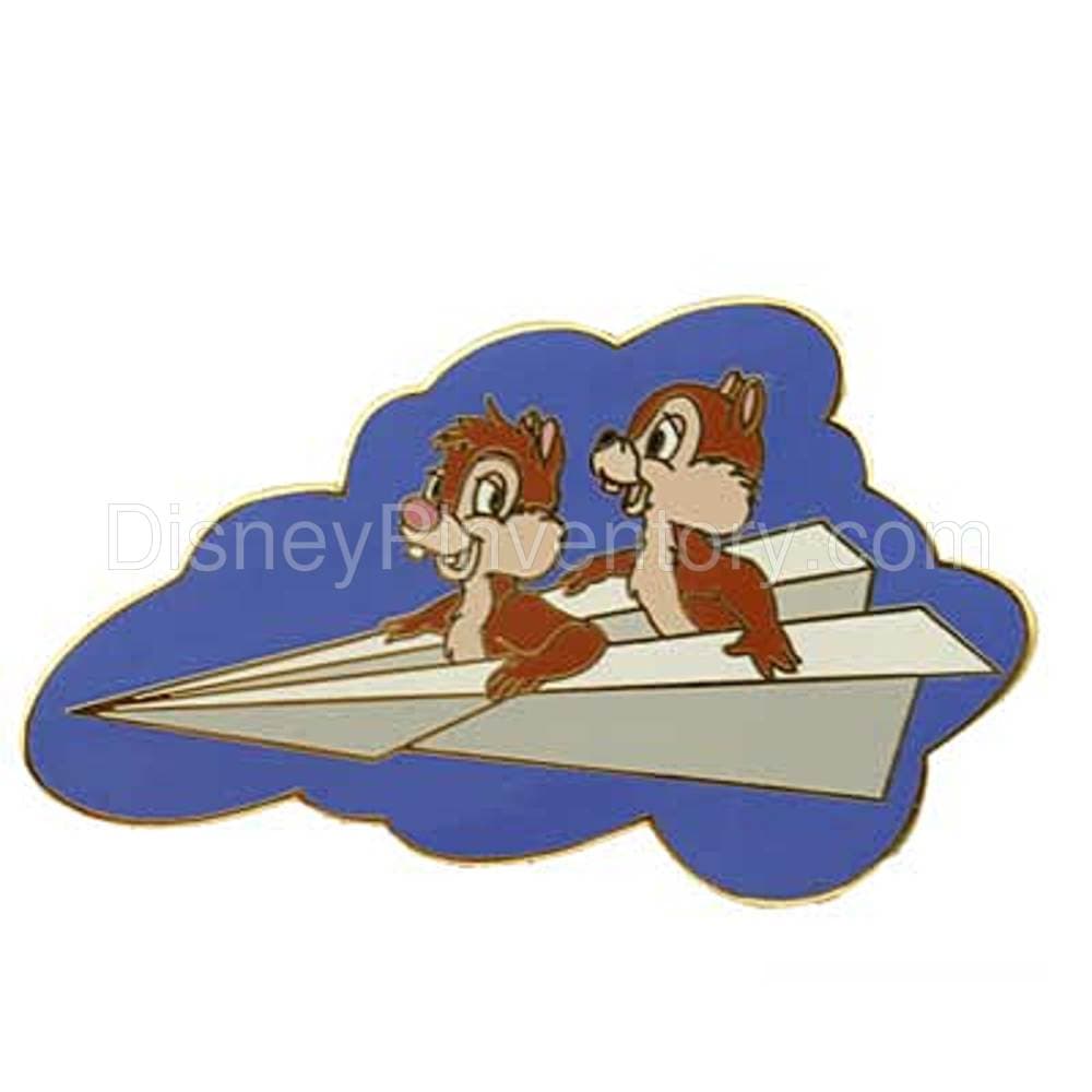 Disney Auctions P.I.N.S. - Chip & Dale Paper Airplane - Pin 1917