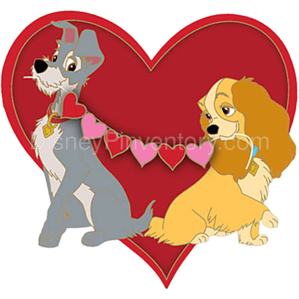 Love is in the Air: Tramp and Lady Heart Pin - Pin 19437