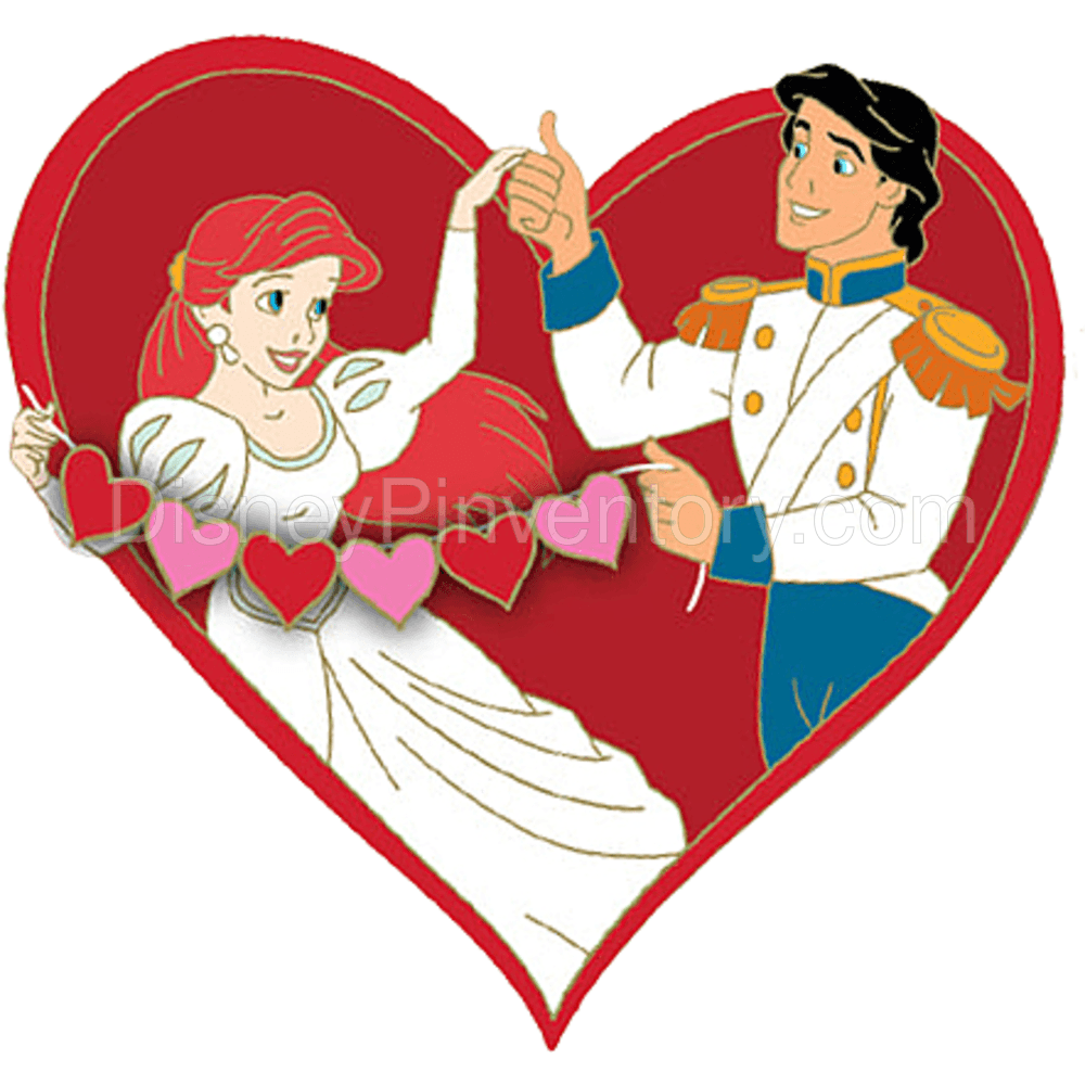 Love is in the Air: Ariel and Eric Heart Pin - Pin 19438