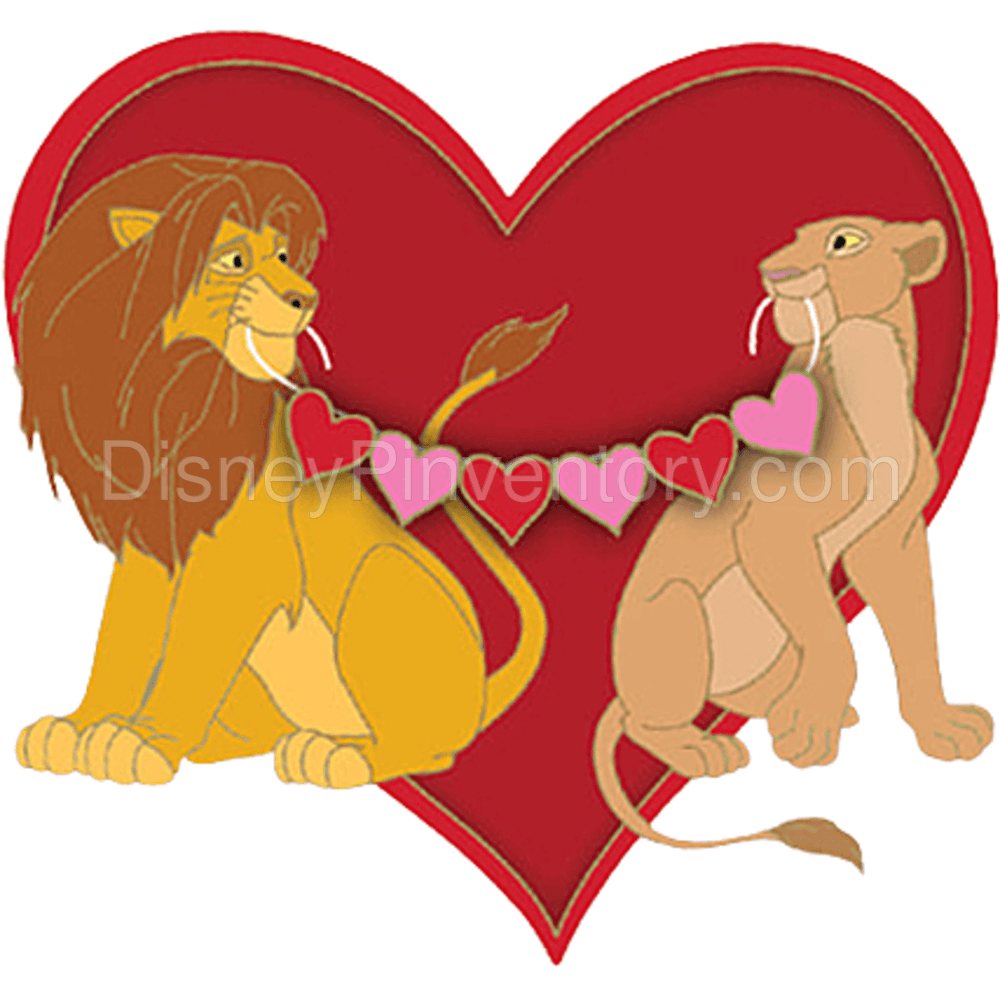 Love is in the Air: Simba and Nala Heart Pin - Pin 19439