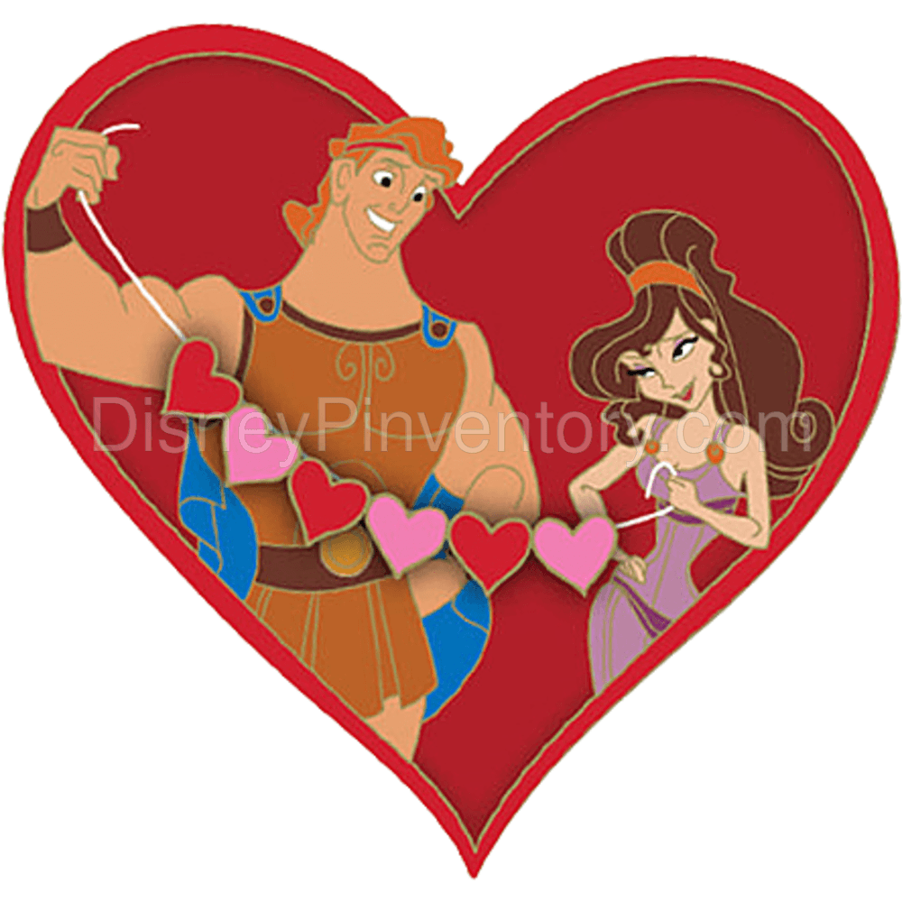 Love is in the Air: Hercules and Meg Heart Pin - Pin 19441