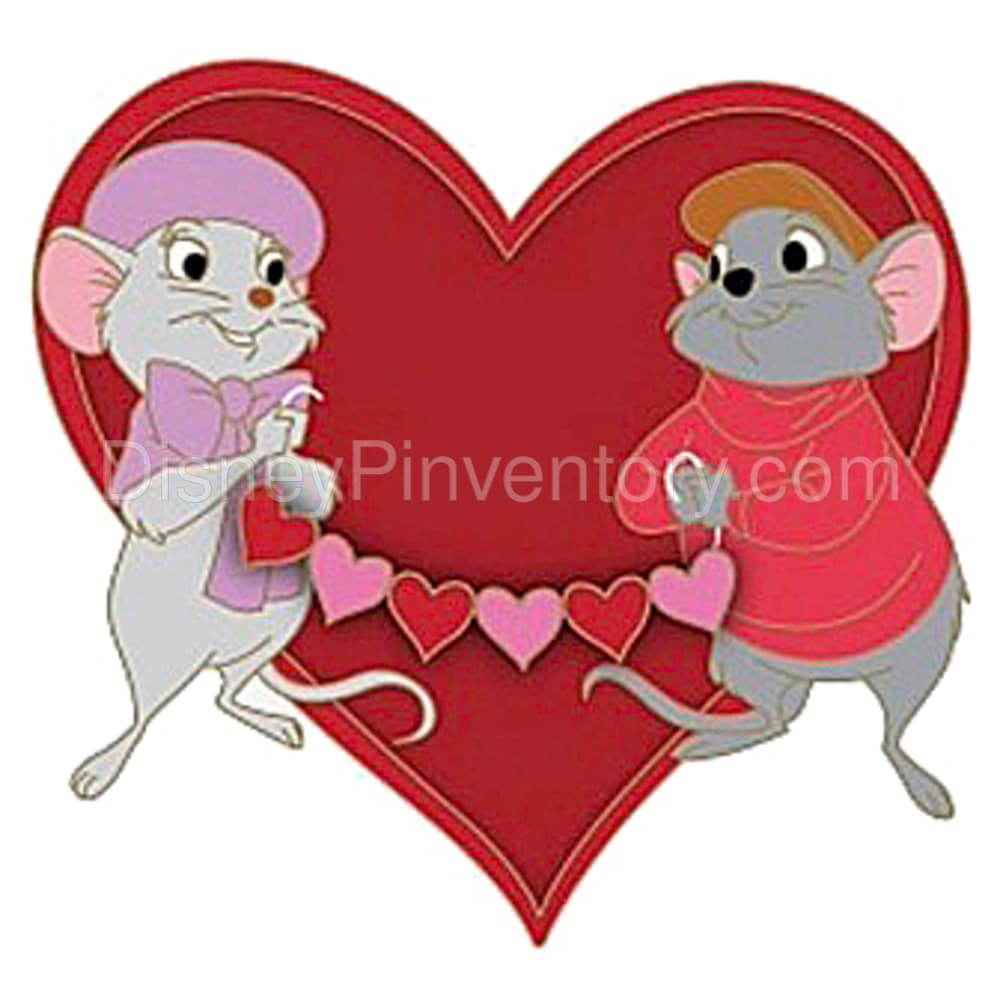 Love is in the Air: Bianca and Bernard Heart Pin - Surprise Release - Pin 19444