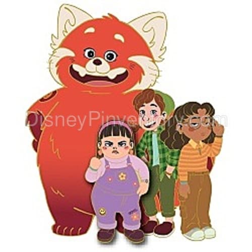 Disney Pixar Turning Red - Red Panda Mei, Miriam, Priya & Abby Group Pin - Pin 19613
