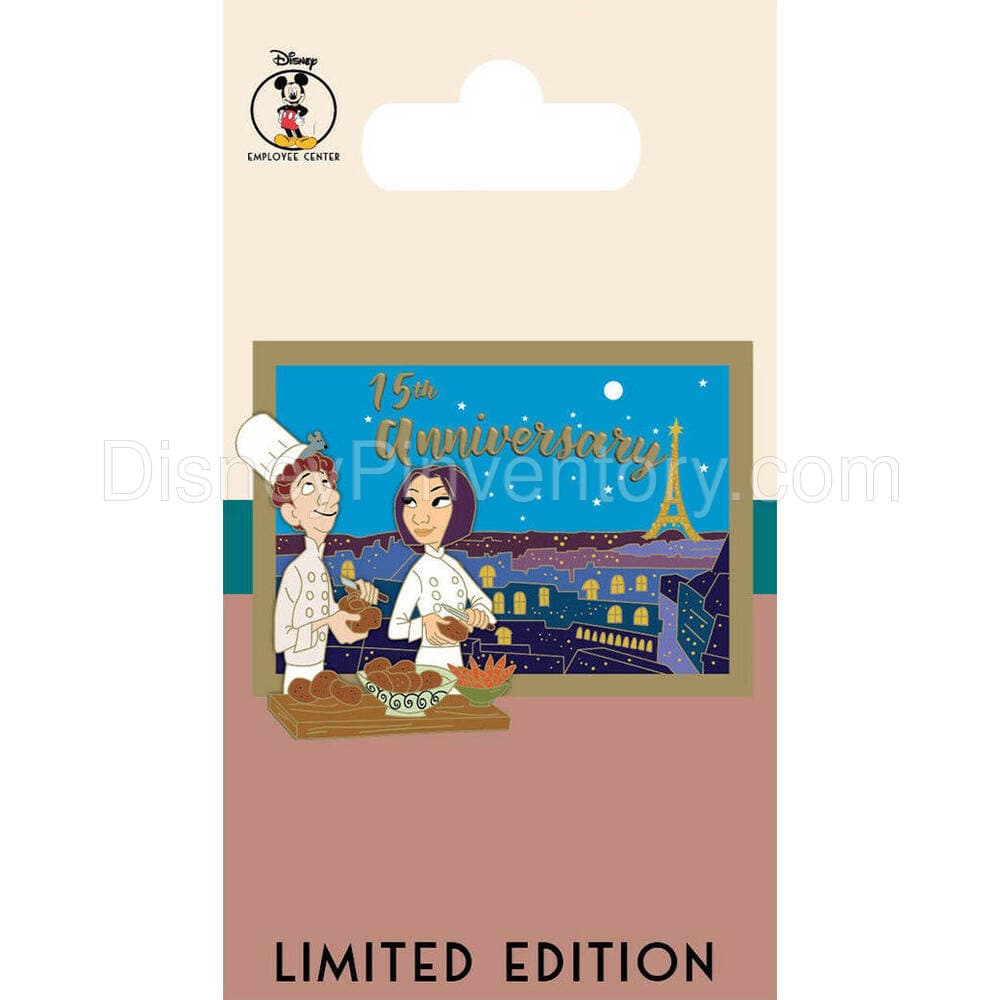 Ratatouille 15th Anniversary Postcards from Paris - Linguini & Colette - DEC - Pin 20109
