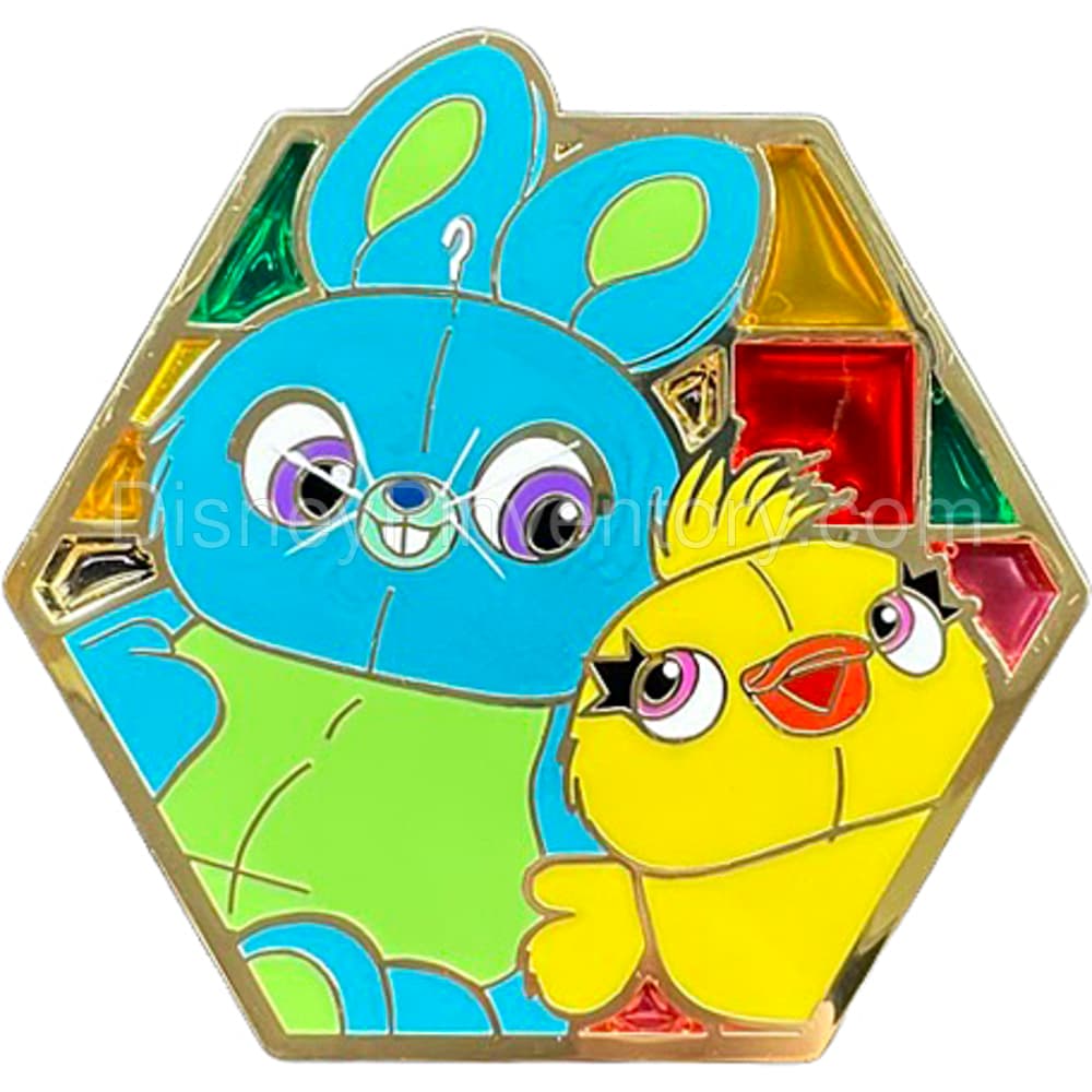 Disney Pixar Ducky & Bunny Stained Glass Pin - Disney Pins Blog Exclusive - Pin 23377