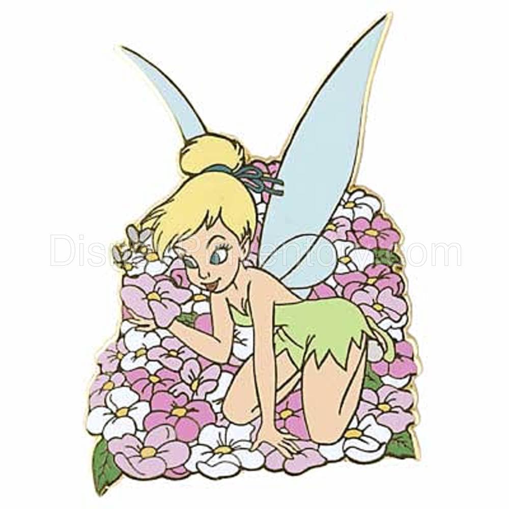 Disney Auctions P.I.N.S. - Tinker Bell Kneeling Among Flowers - Pin 2341