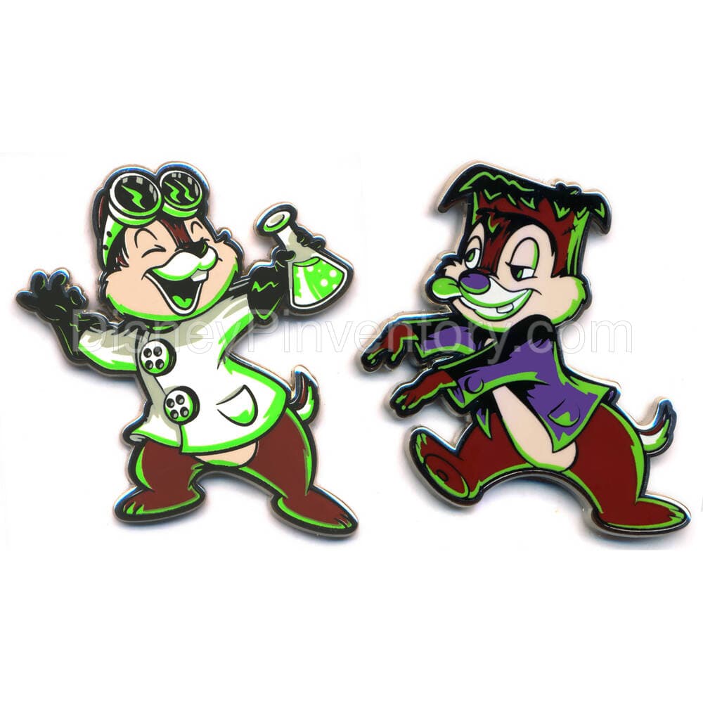 Mad Scientist Chip and Monster Dale Halloween Pin Set - Pin 24190