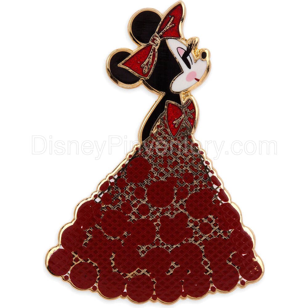 D23 Expo 2017: Minnie Mouse Signature Pin Set - Red Gown Pin - Pin 24591