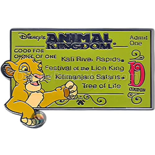 2005 Cast Pin Party D Ticket - Animal Kingdom - Simba - Pin 2481