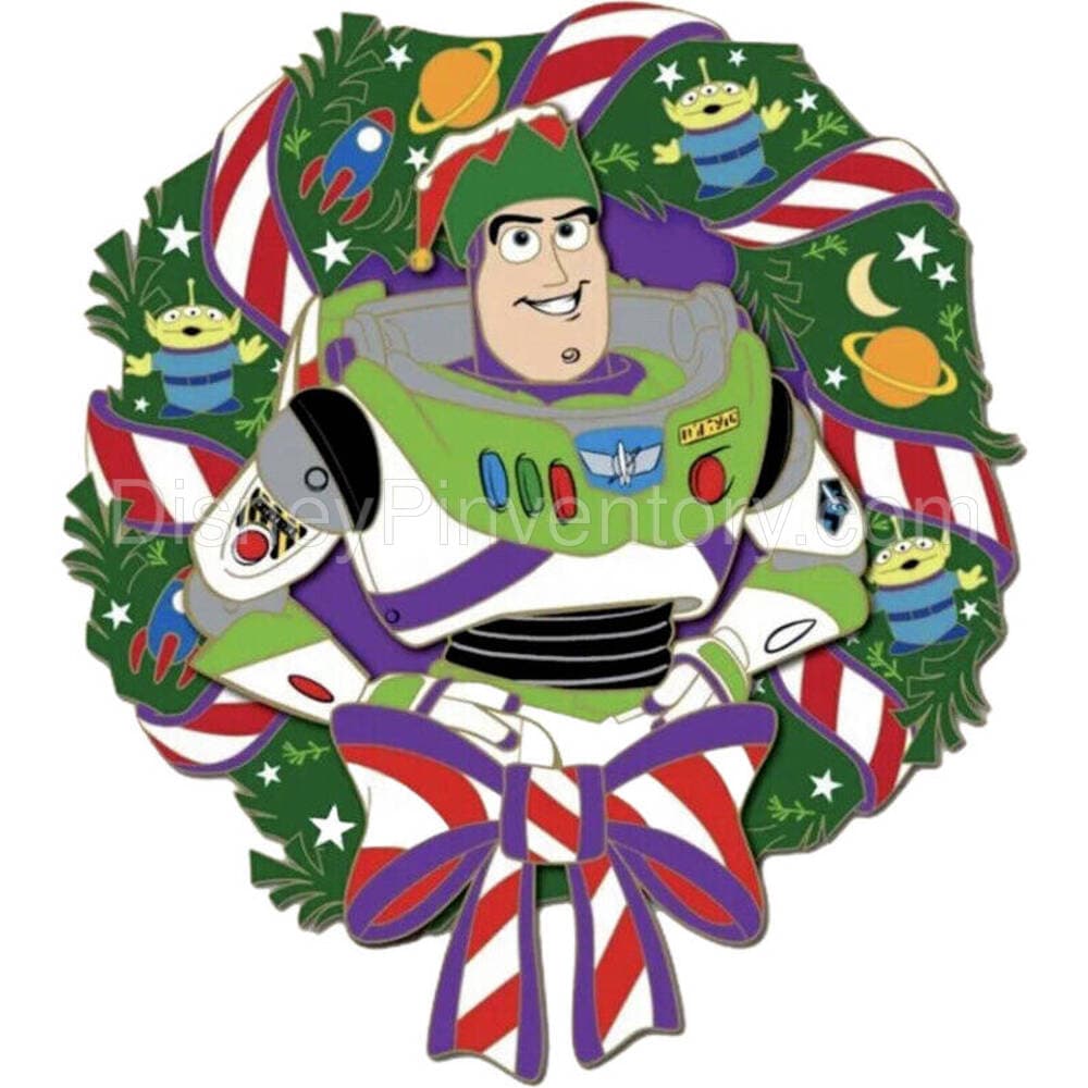 Holiday Wreaths - Buzz Lightyear - Disney Employee Center - Pin 24882