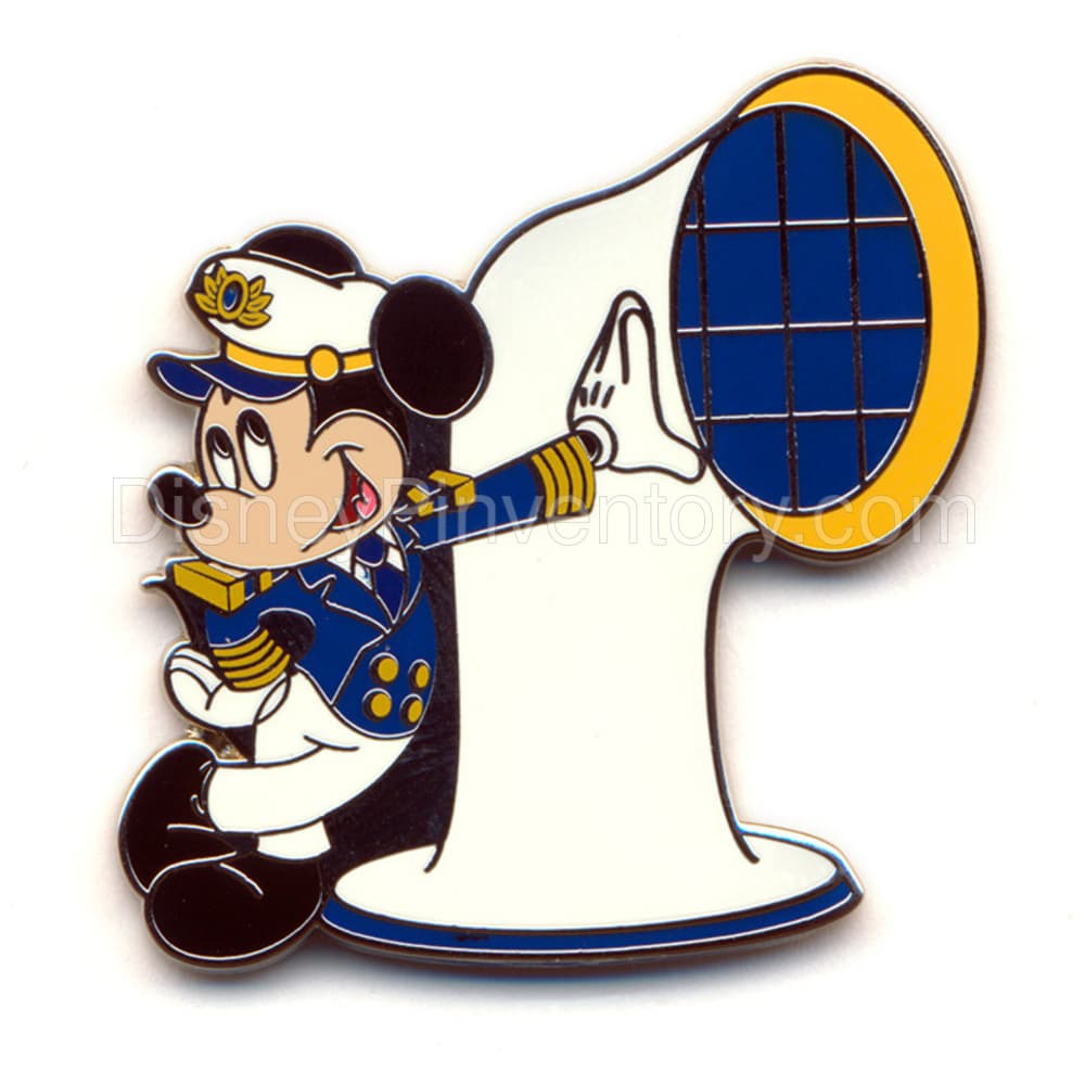 Disney Cruise Line Booster Pin Set - Character Crew Mates - Captain Mickey Pin - Pin 25199