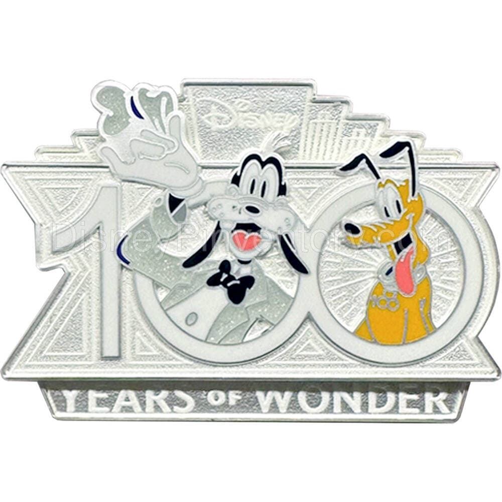 Goofy & Pluto  Disney100 Platinum Pin - Pin 25364