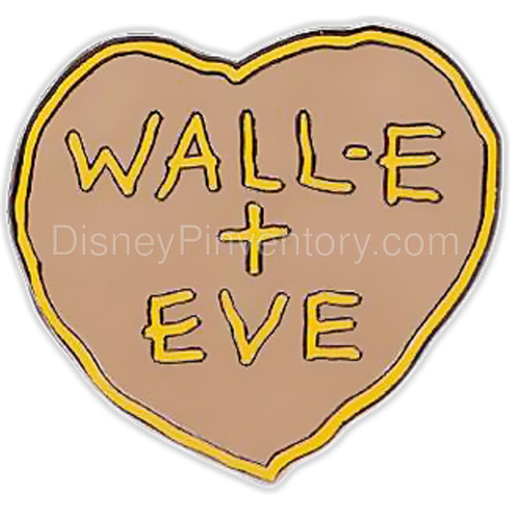 WALL-E Date Night 4pc Pin Set - Etched Heart Pin - Pin 26437