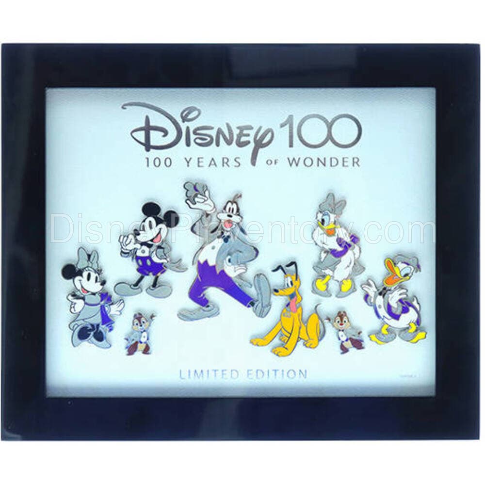 Disney 100th Anniversary Mickey & Friends Framed Pin Set - Pin 26569