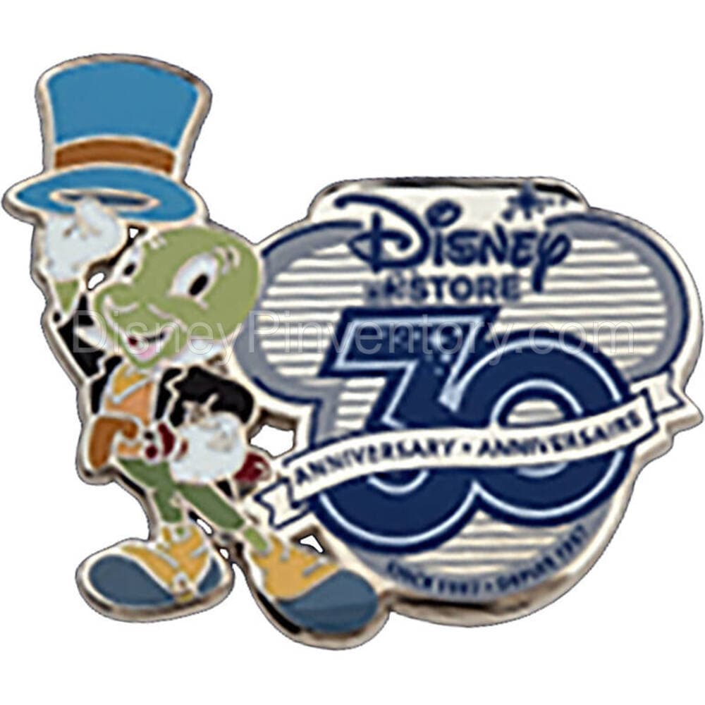 Disney Store 30th Anniversary Jiminy Cricket Pin - Pin 26599