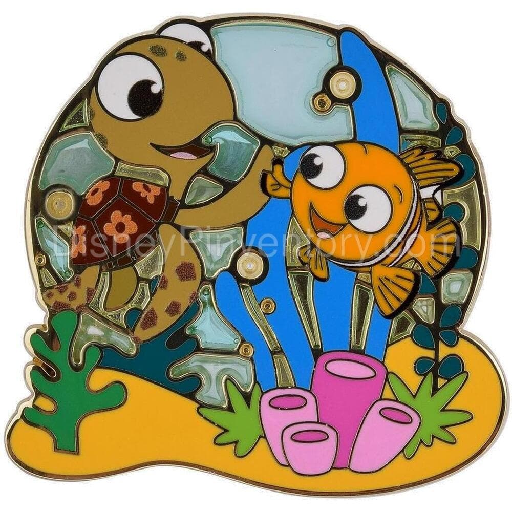 Disney Pixar Finding Nemo Squirt & Nemo Enamel Pin - BoxLunch Exclusive - Pin 26913