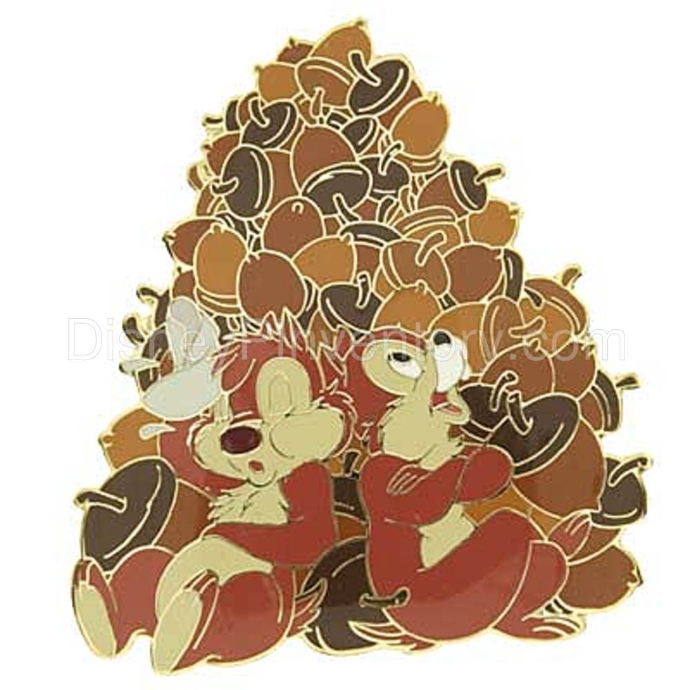 Disney Auctions P.I.N.S. - Chip & Dale with Pile of Acorns - Pin 2716