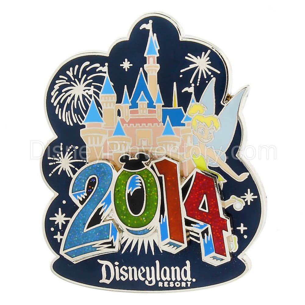 Tinker Bell at Sleeping Beauty Castle Pin - Disneyland 2014 - Pin 28632