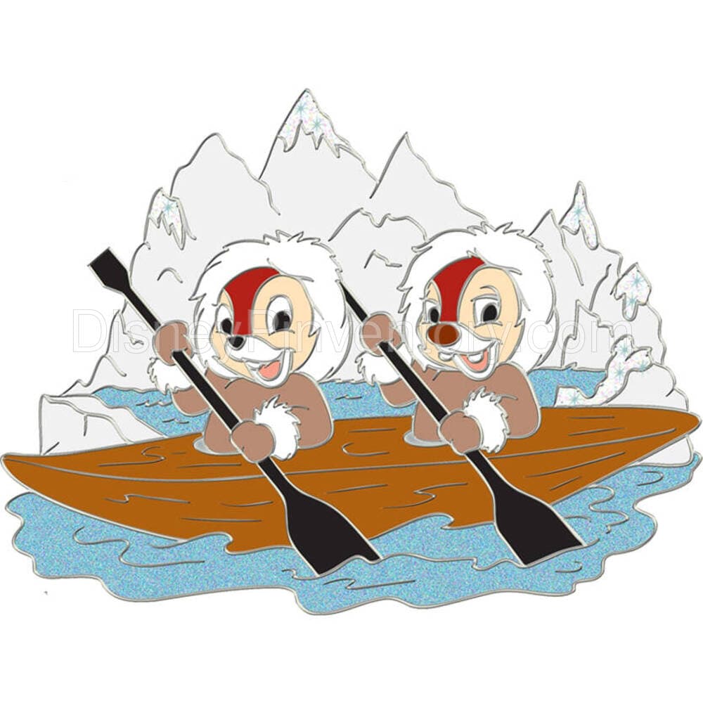 Arctic Disney Pin Set - Chip an' Dale in Kayak Pin - Pin 28879