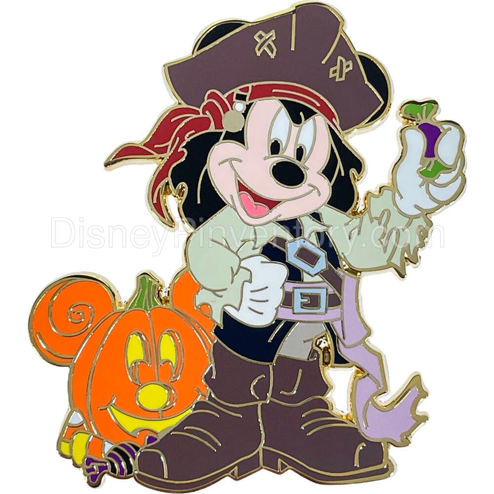 Captain Jack Sparrow Costumed Mickey Mouse Pin - Pin 28908