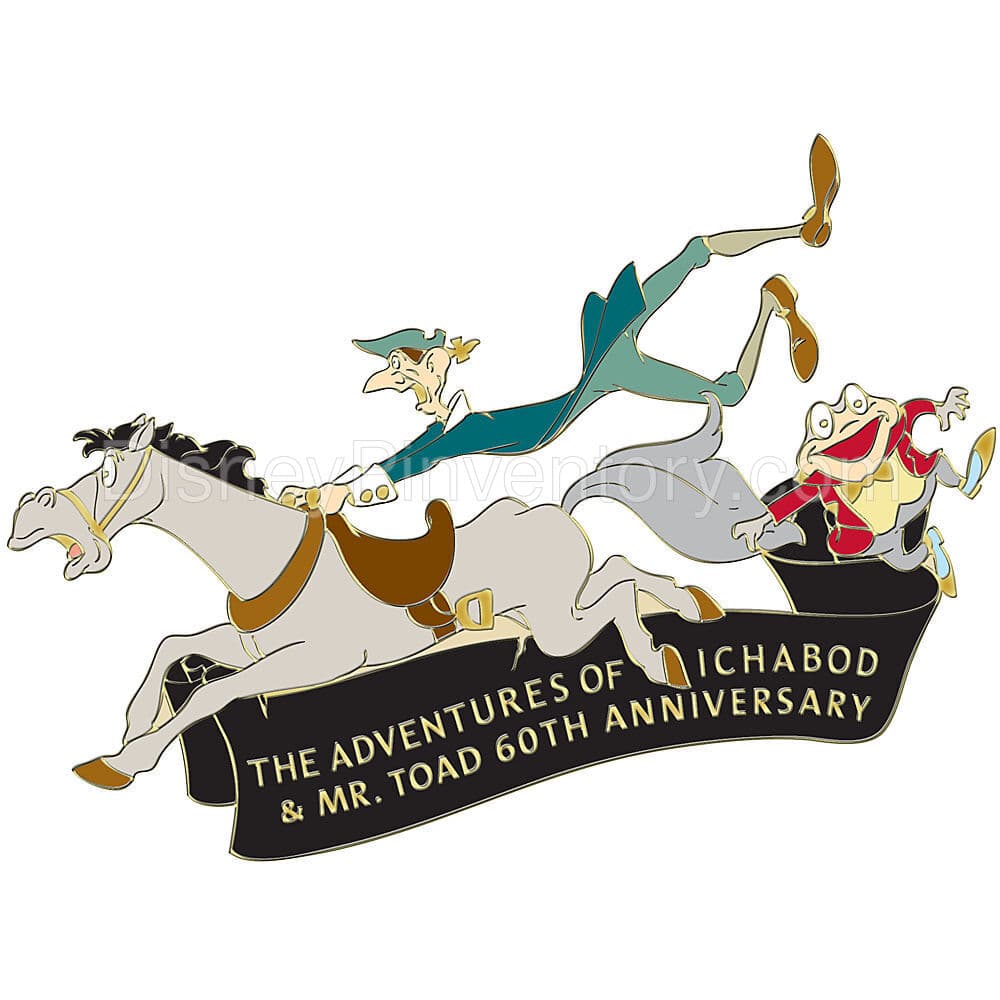 60th Anniversary Jumbo Ichabod and Mr. Toad Pin - Pin 28913