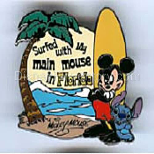 Pin Route 498 - A Surfin' Road Trip - Mickey & Stitch Surfing - RSP Item 25 - Pin 2907